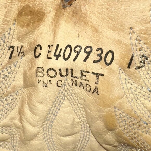 Boulet Leather Cowboy boot Size 7.5 - Picture 6 of 6